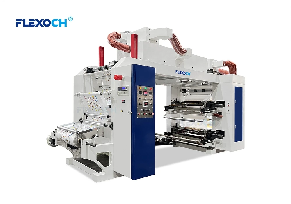 4 Color Stack Flexo Printing Machine 4 Color Stack Flexo Printing Machine